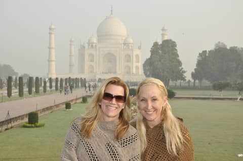 Same two women, close two-shot with Taj