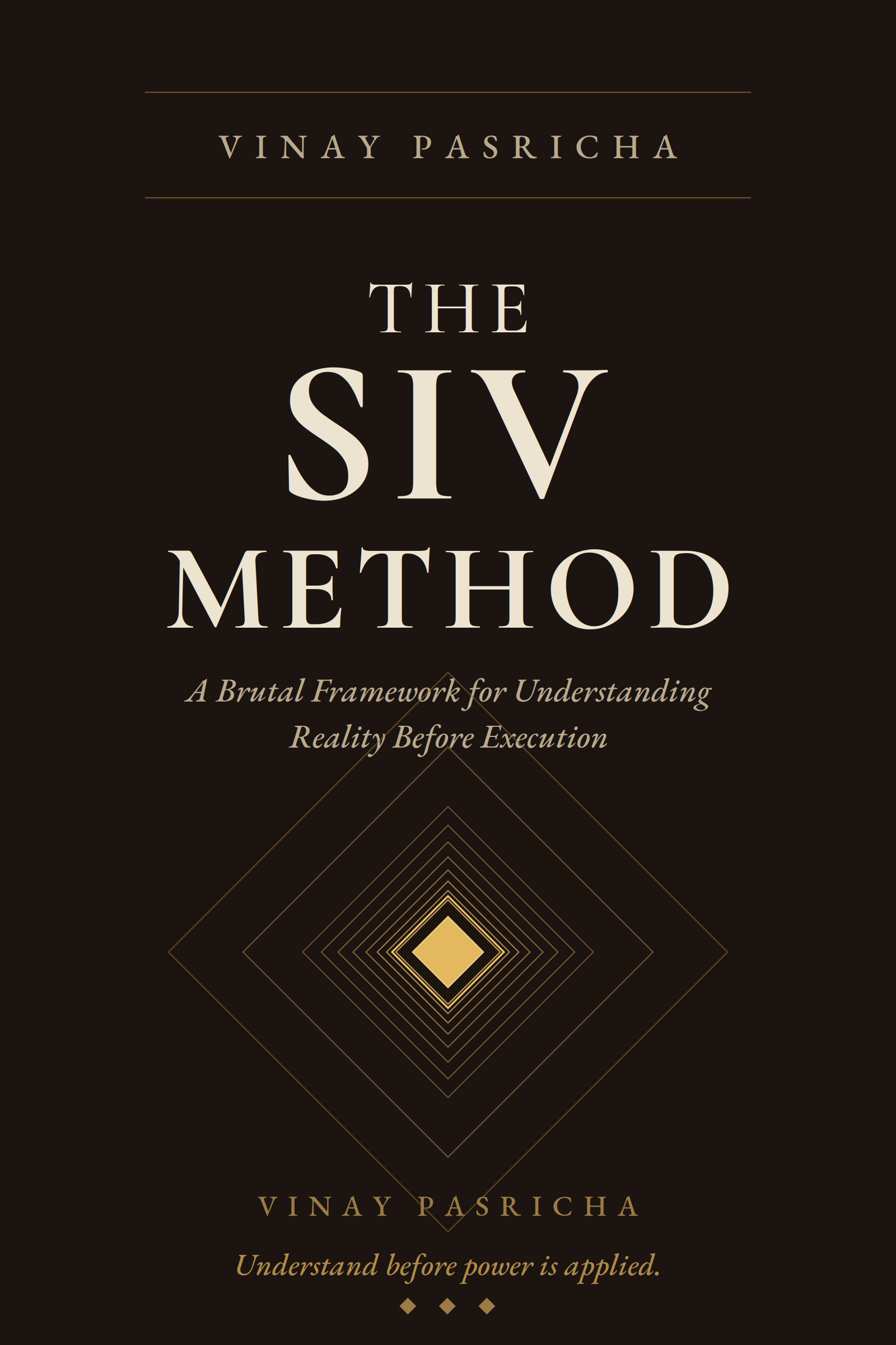 The SIV Method — A Brutal Framework for Understanding Reality Before Execution by Vinay Pasricha